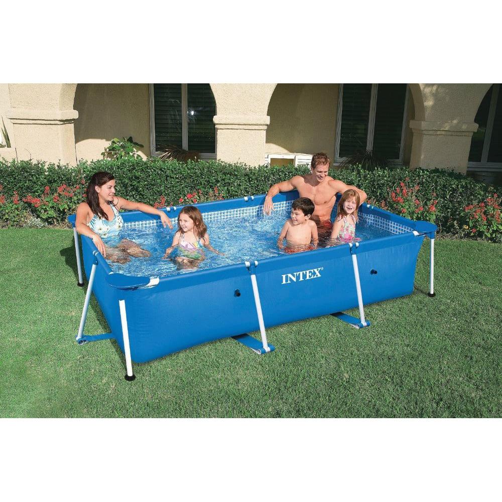 Intex Metal Rectangular Swimming Pool 220cmx 150cmx60cm