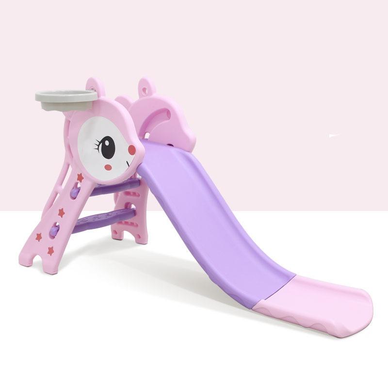 Slide With Basketball Hoop - Pink