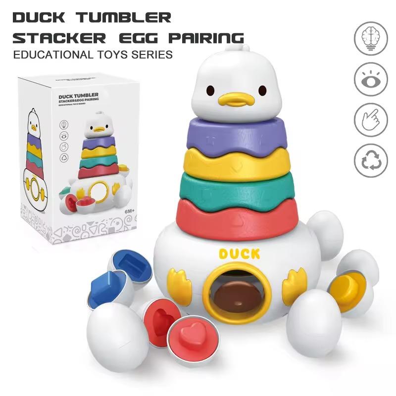 لعبة تكديس أكواب البط وإقران البيض