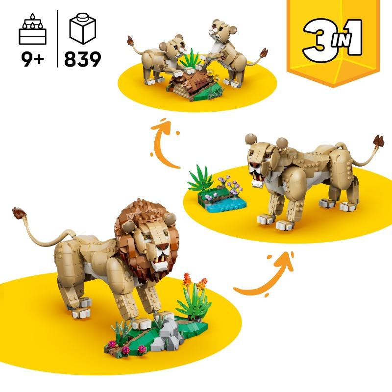 LEGO Creator 3 in 1 Wild Animals: Majestic Lion Building Set