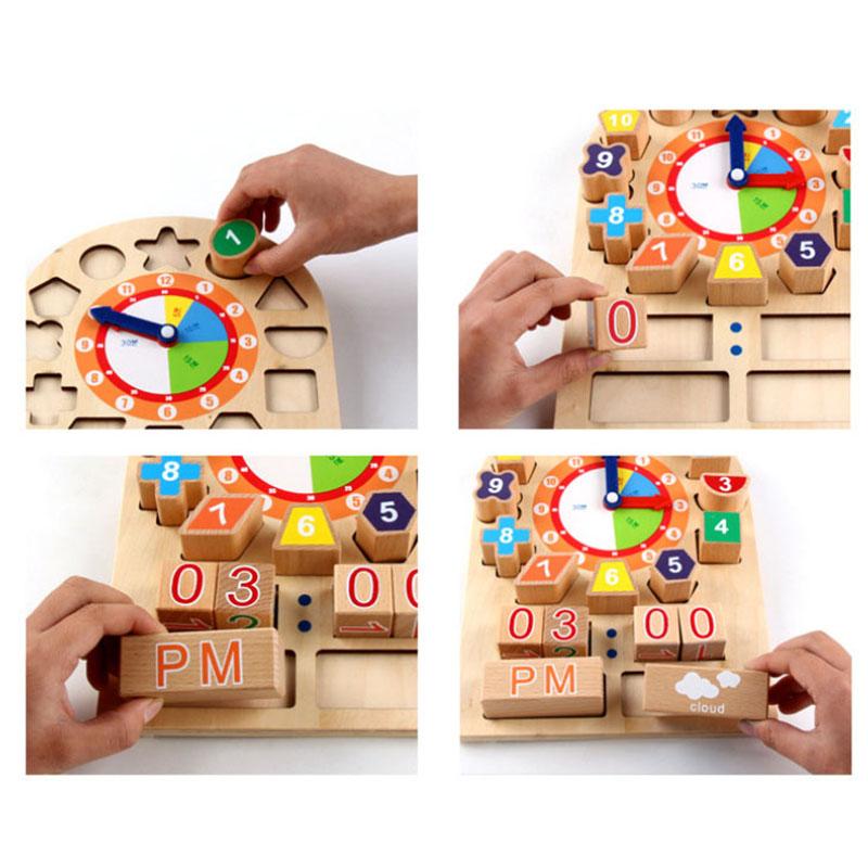 ساعة فرز الاشكال الخشبية