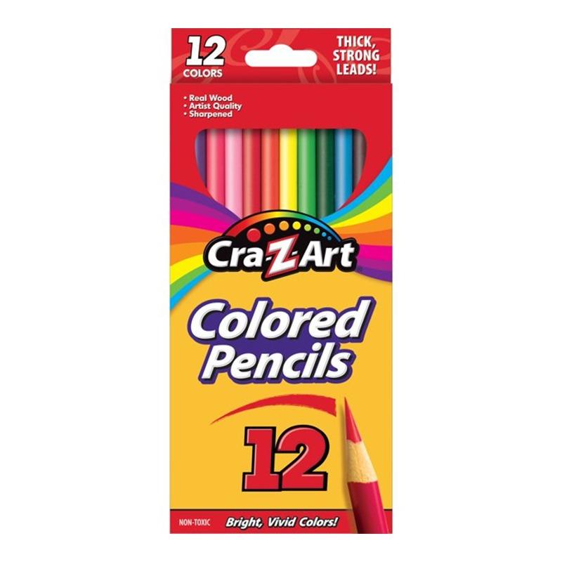 Cra-Z-Art Coloured Pencils Peggable - 12 Color