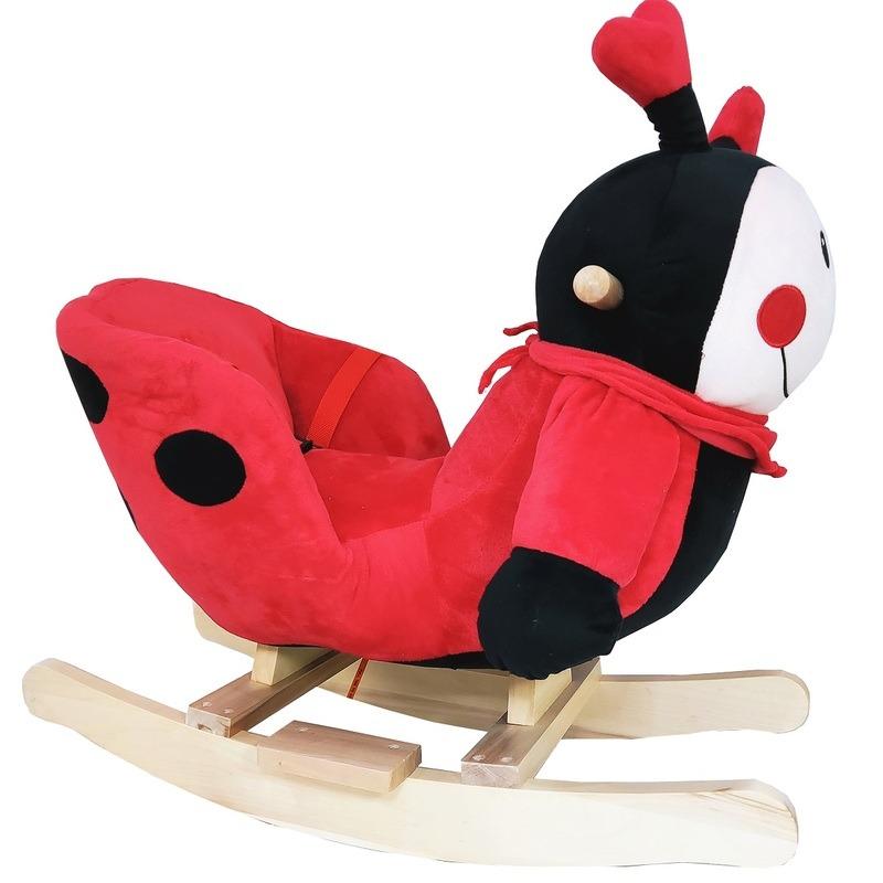 Wooden Rocking Seat With Ladybug Design