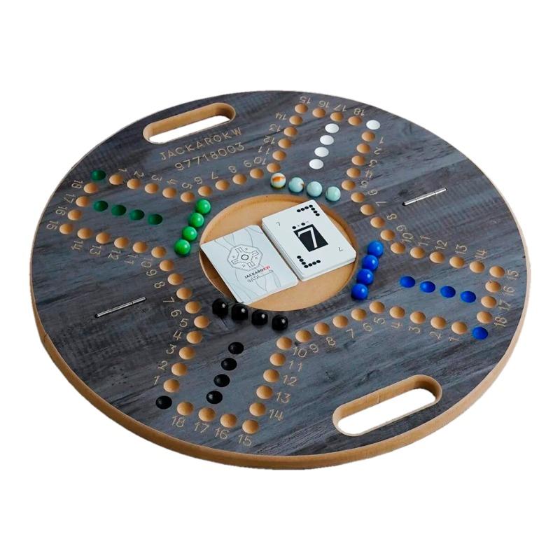 Jackaro Circle Shape and Numbered Dark Gray Board - 4 Players
