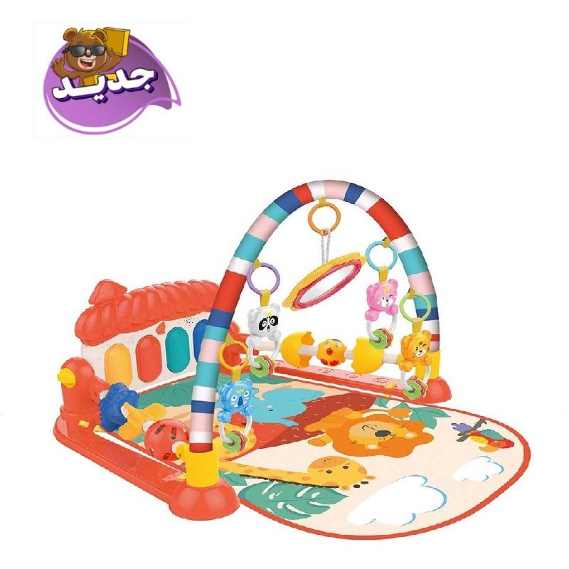 هوانجر - حصيرة اللعب بيانو فيتنيس راك للأطفال - لون أحمر