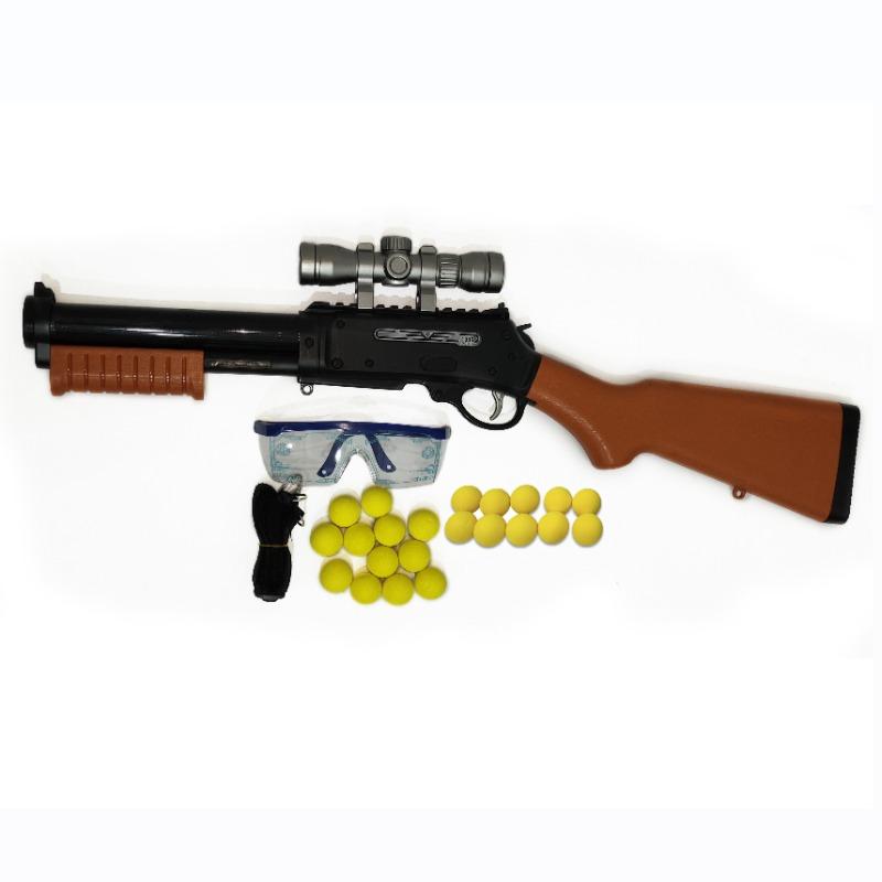 Toy Shotgun With Foam Balls Goggles & A Strap