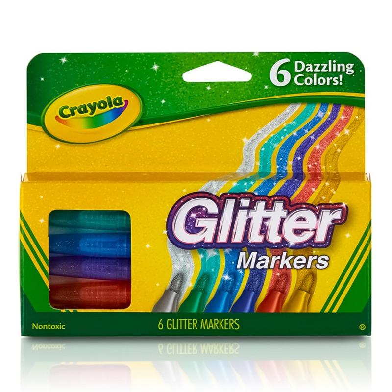Crayola Glitter Markers - 6 Colors