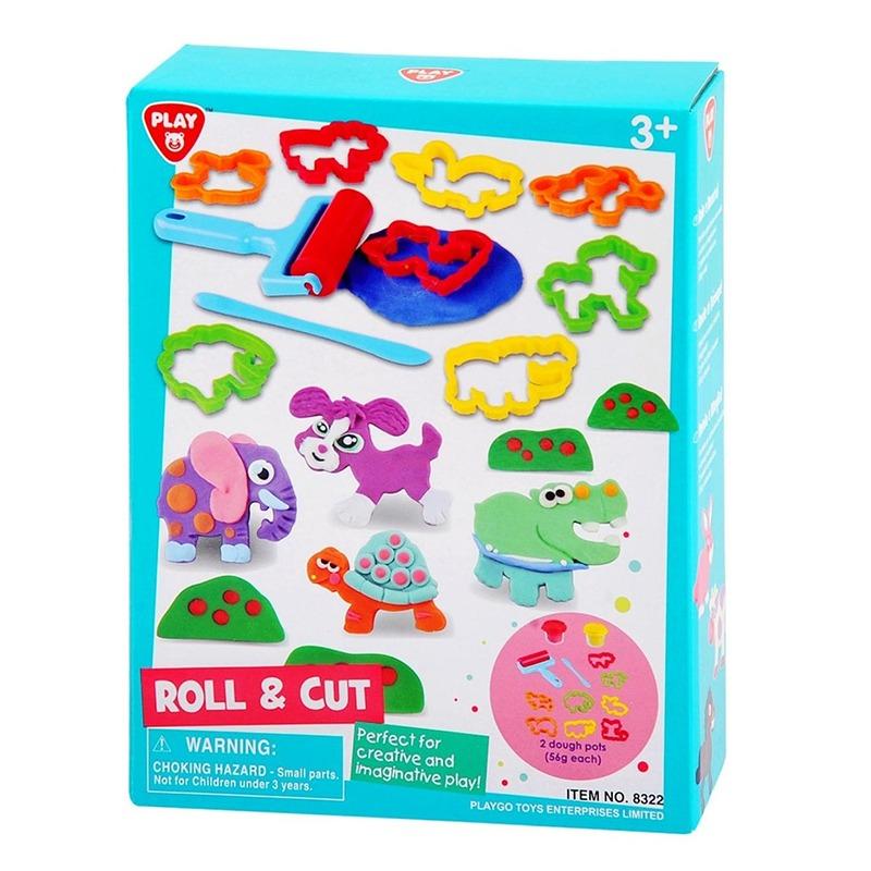 بلاي جو - مجموعة رول أند كت تشكيل الحيوانات بالصلصال الملون