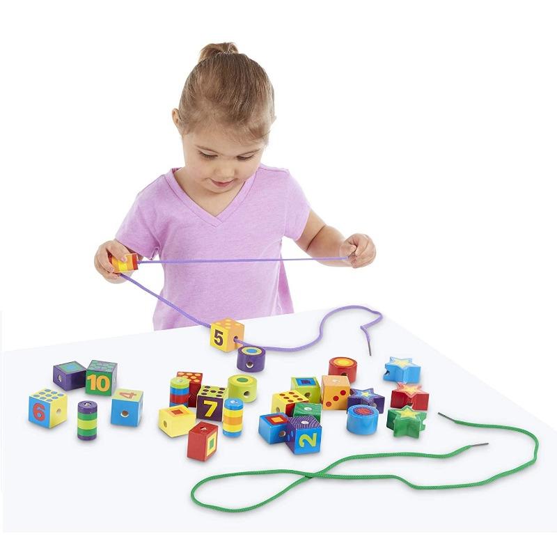 ميليسا آند دوج - لعبة ديلوكس ليسينج بيدز التعليمية الخشبية