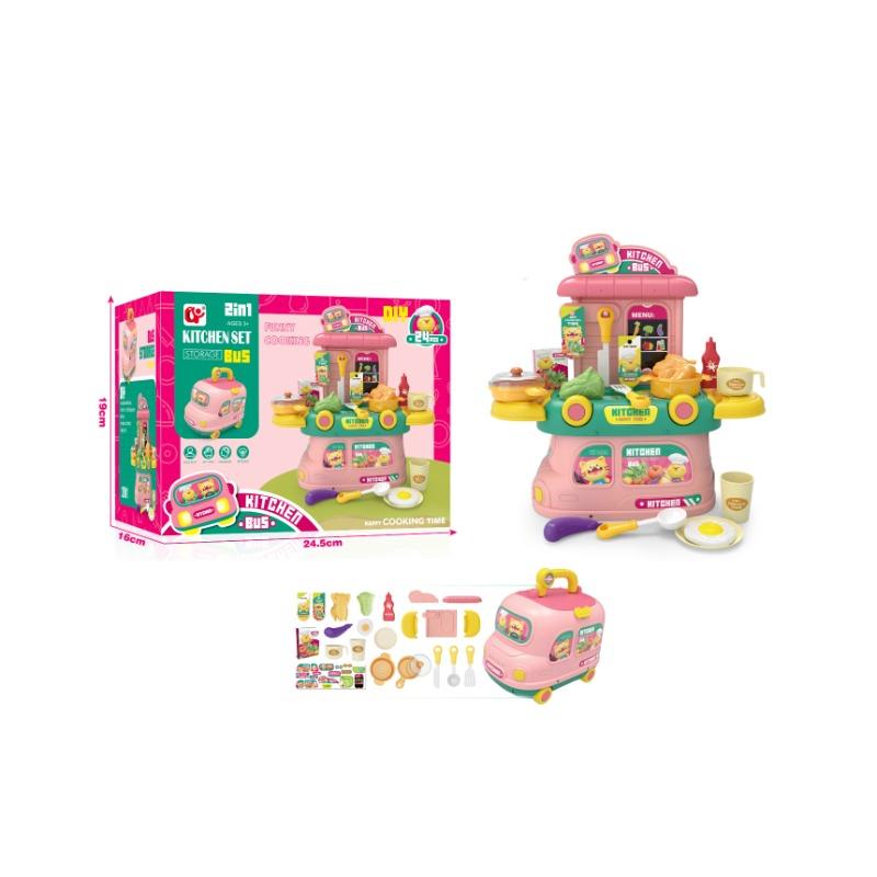 Kitchen Bus Pretend Toys Set For Kids