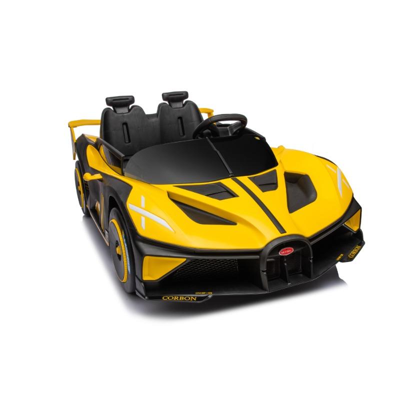 FIRST STEP Kids Electric Ride-On Bugatti Car Yellow