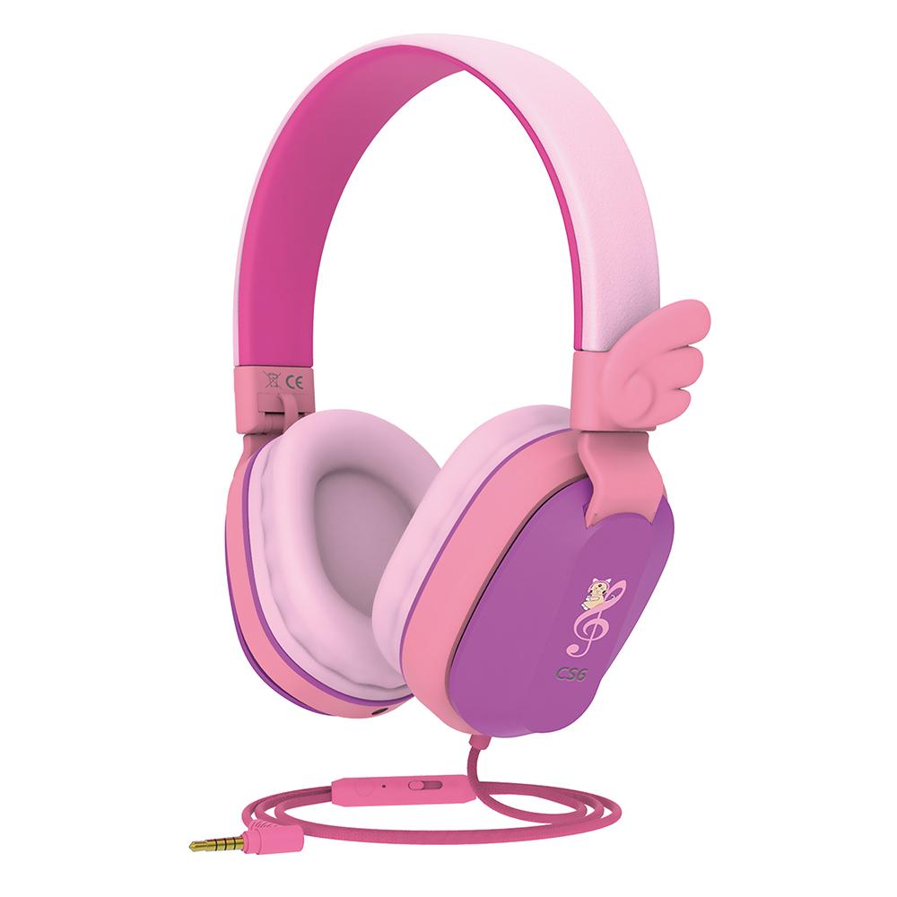 Riwbox Bluetooth Foldable Headphones Purple Pink