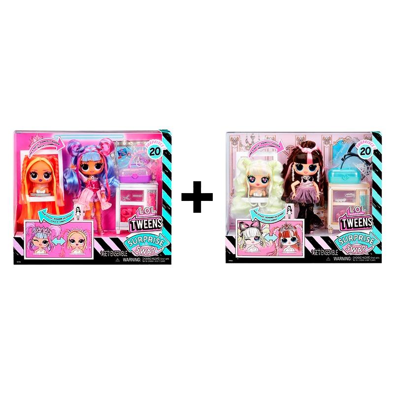 LOL Surprise Tweens Swap Fashion Doll Bronze 2 Blonde Billie + Buns 2 Braids Bailey