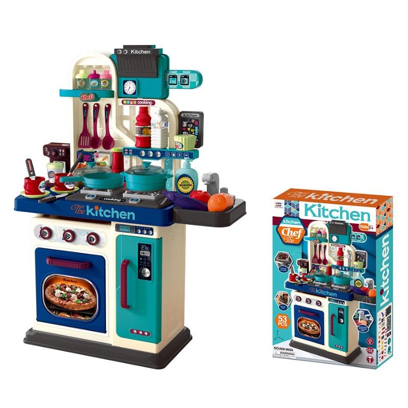 Kitchen Counter Set Green with Light and Sound - 53pcs