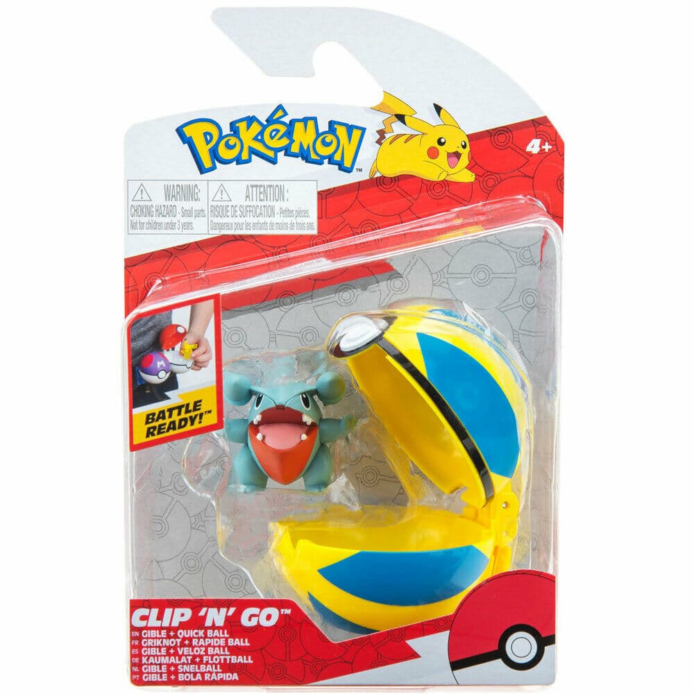 Pokemon Clip N Go Gible And Quick Ball