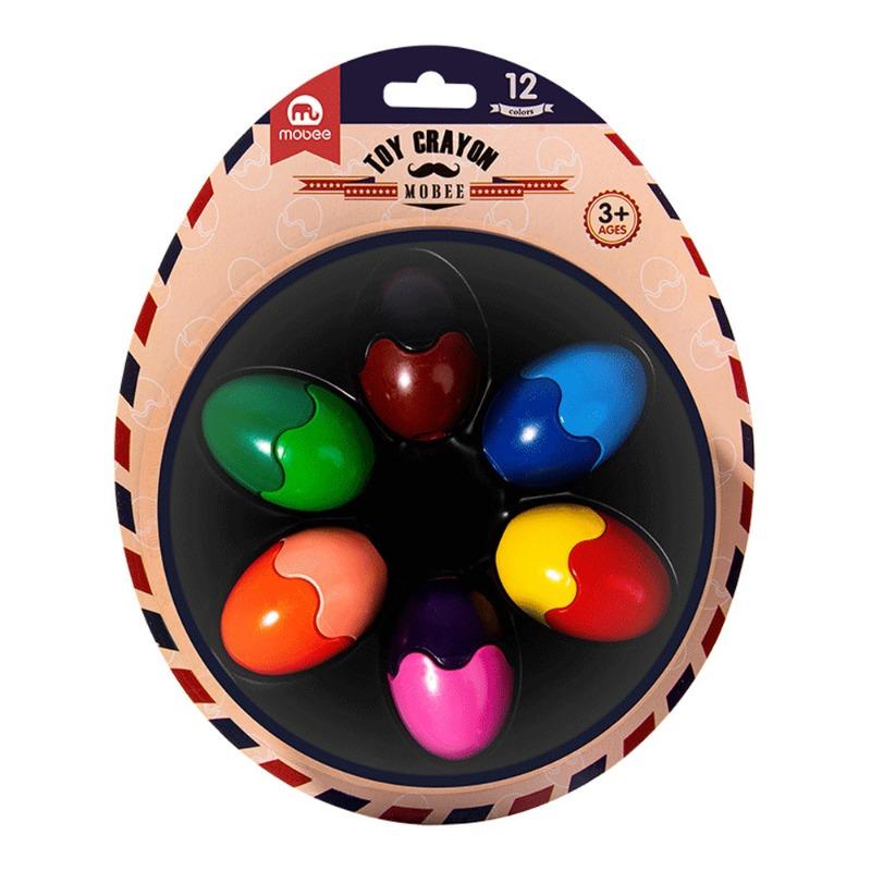 أقلام التلوين للأطفال على شكل بيضة 12 لون