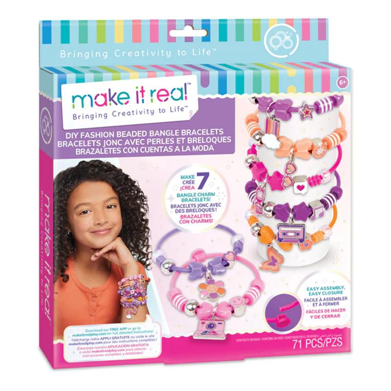 Make it Real Fashion Beaded Bangle Bracelets