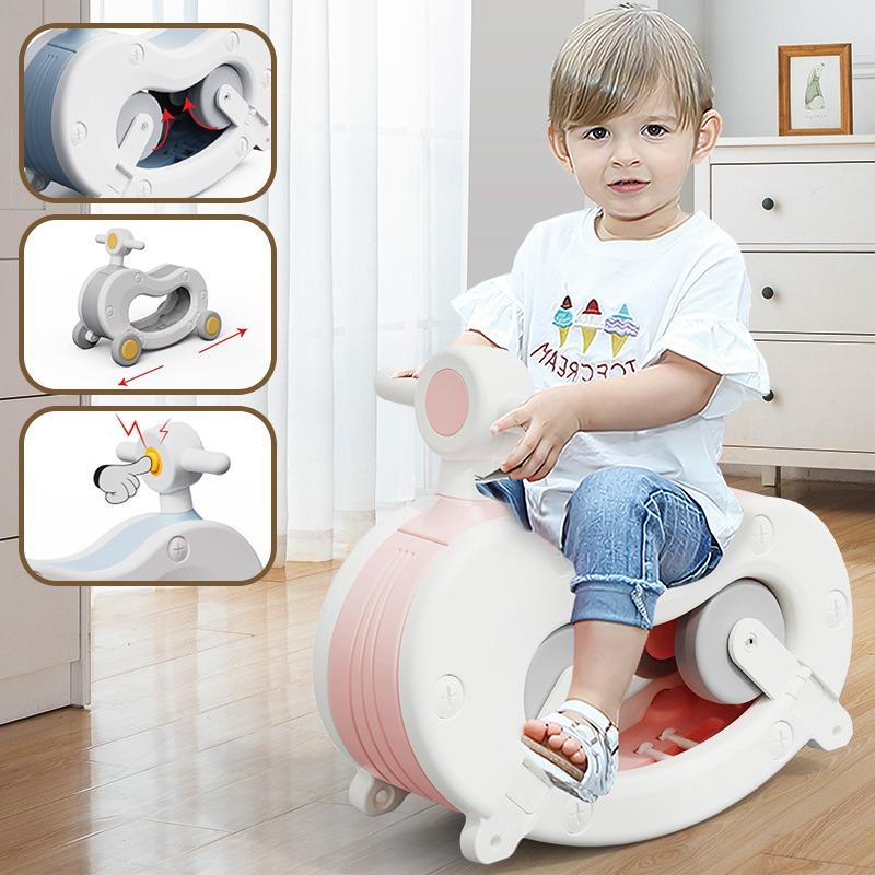 2 In 1 Kids Ride On Car Toy - Pink