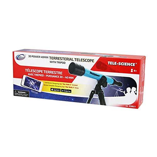 تلسكوب تيرستريال مع حامل ثلاثي 40 مم تيلي ساينس 30 باور