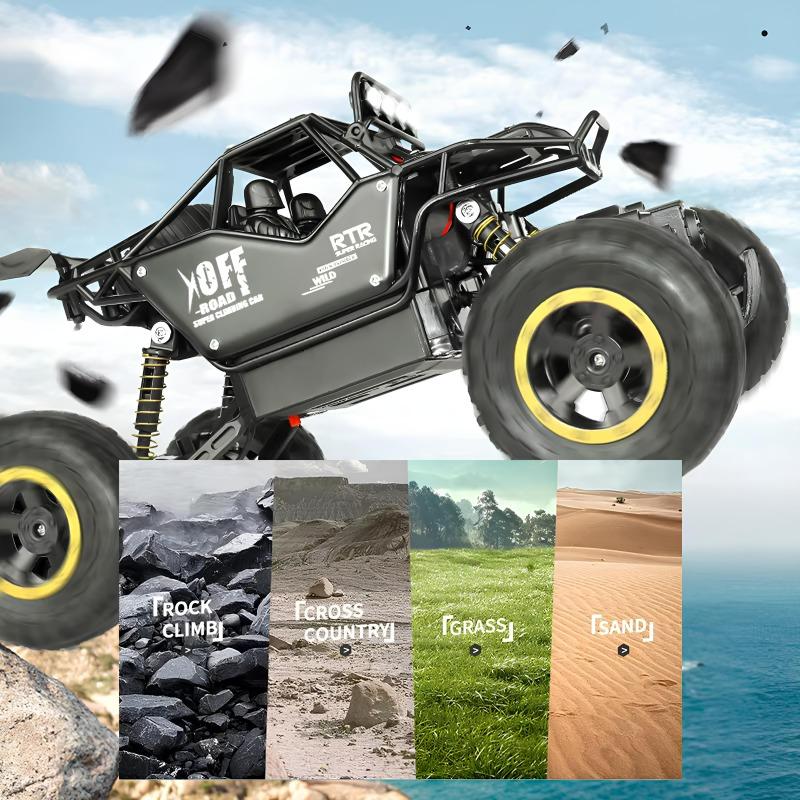 Zep Remote Control Plastic Racing Car Cilimbing Off Road - Black