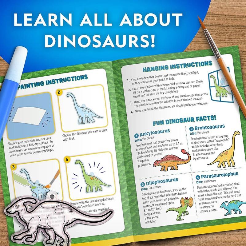 ناشيونال جيوغرافيك - مجموعة تلوين ديناصور الزجاج الملون متوهج في الظلام