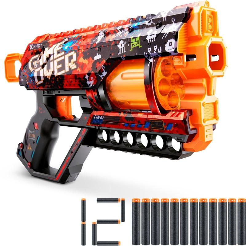 X-Shot Game Over Dart Blaster Toy Pistol 12 Shots