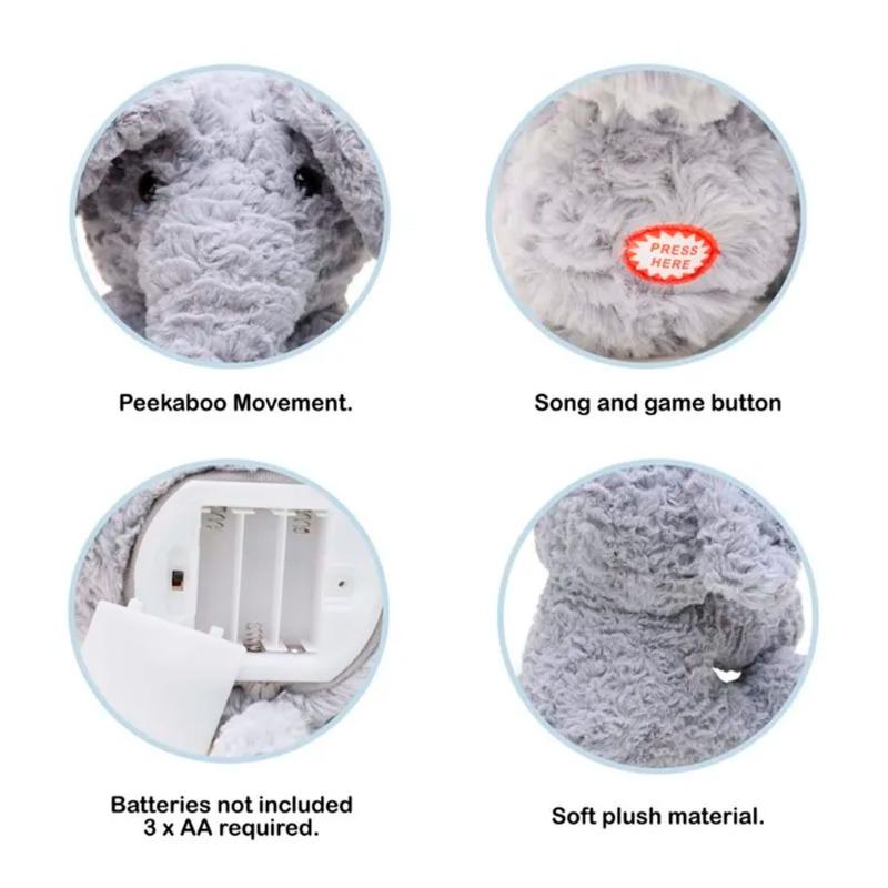 Peekaboo Double Function Plush Elephant - 23cm