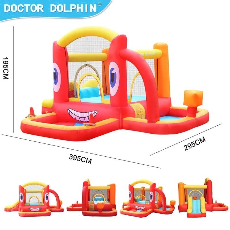 Doctor Dolphin Inflatable Bounce Castle with Slide
