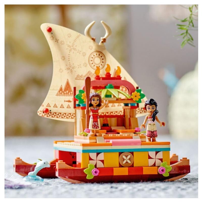 LEGO Disney Moanas Wayfinding Boat Building Toy Set - 321 Pcs