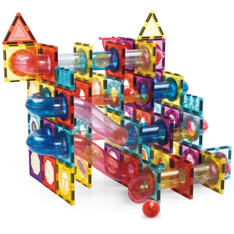 Magnetic Tiles Marble Roller II Rainbow Set - 136 Pcs