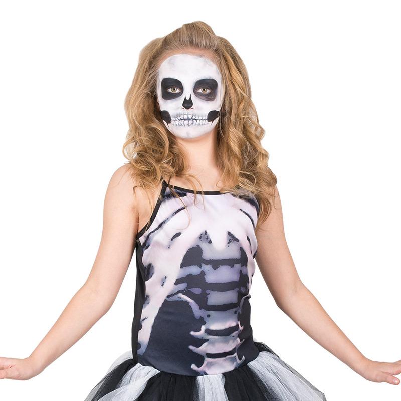 Mad Toys Skeleton Tutu Dress Kids Halloween Girls Costume - Large