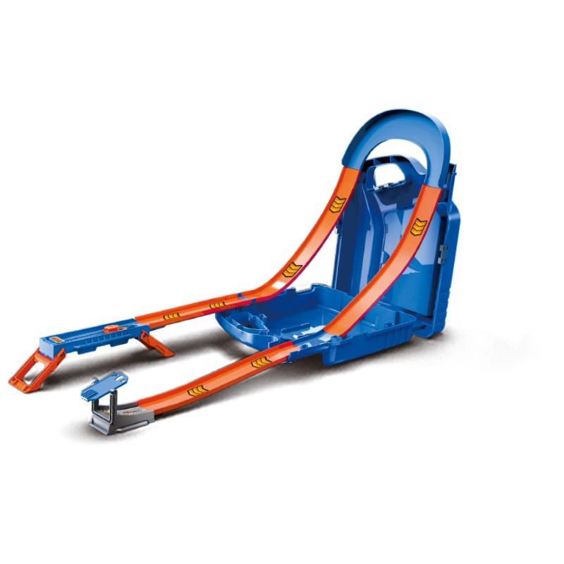 مجموعة مضمار سباق تكنوتونيكس 1:64 بتصميم عبوة زيت المحرك مع مسار حلقي