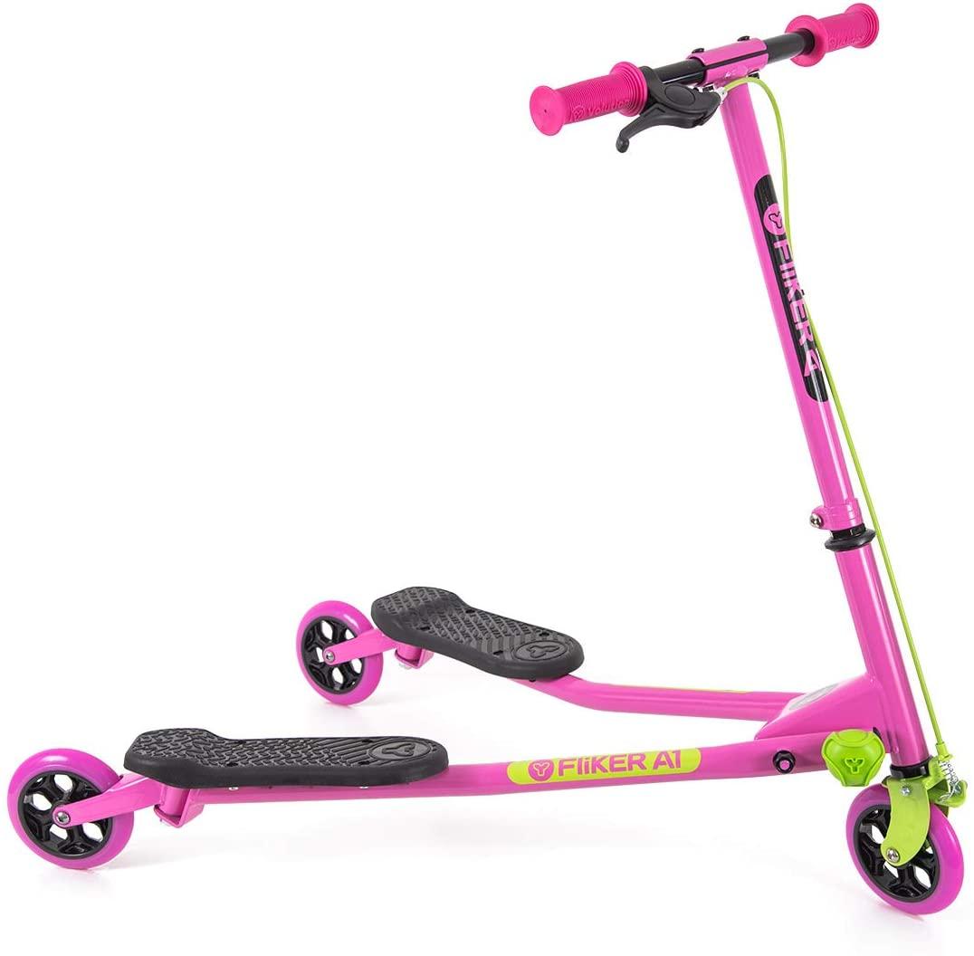 Y Fliker Air A1 Kids Swing Scooter - Pink & Green