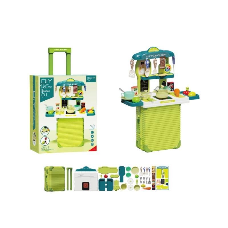 Battery Operated Kids Play House Kitchen Set with Light & Music