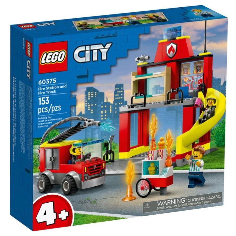 LEGO City Fire Station And Fire Engine Building Toy Set - 153 Pcs