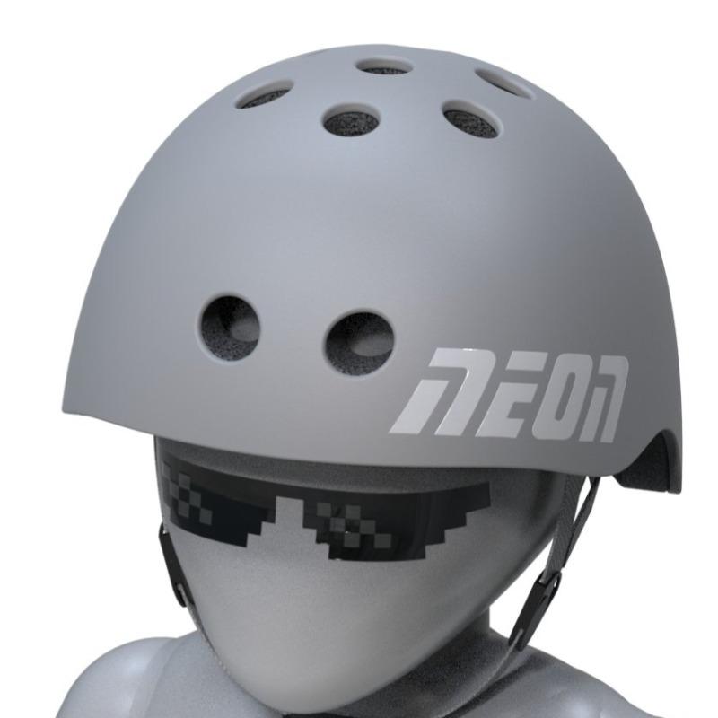 واي فلوشن - خوذة حماية نيون لون رمادي