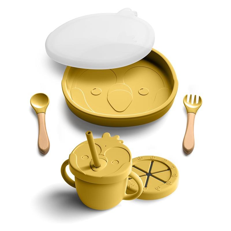 Bimbly Silicone Feeding Set 8 in 1 Yellow