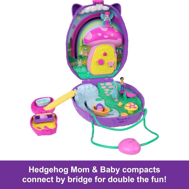 Polly Pocket Large Wearable Compact - Hedgehog Mama and Baby