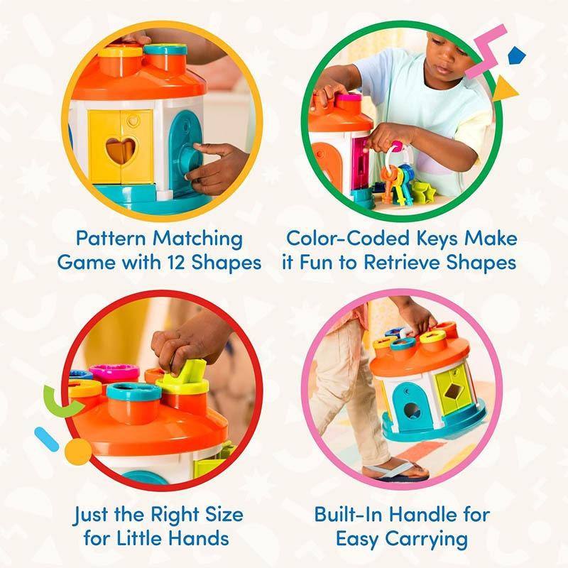 Battat Shape and Color Sorting House Toy