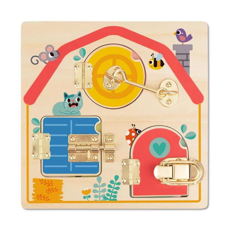 توكي توي - لعبة أنشطة الأقفال الخشبية