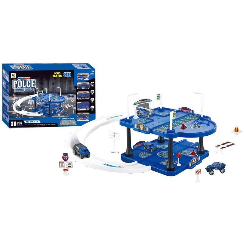 Police Station Garage Playset - 36 Pcs