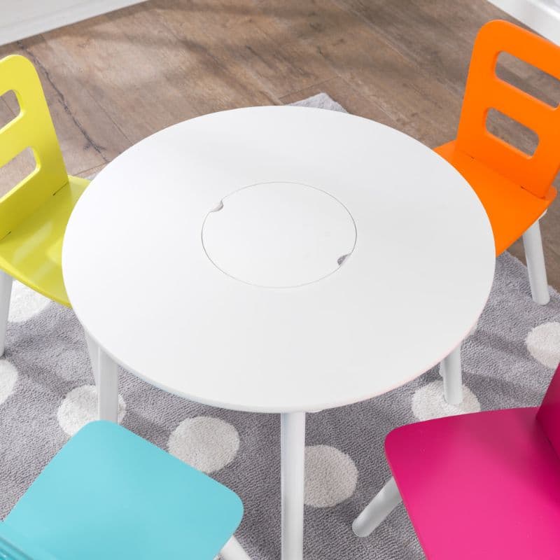 Kidkraft - Round Storage Table and 4 Chair Set