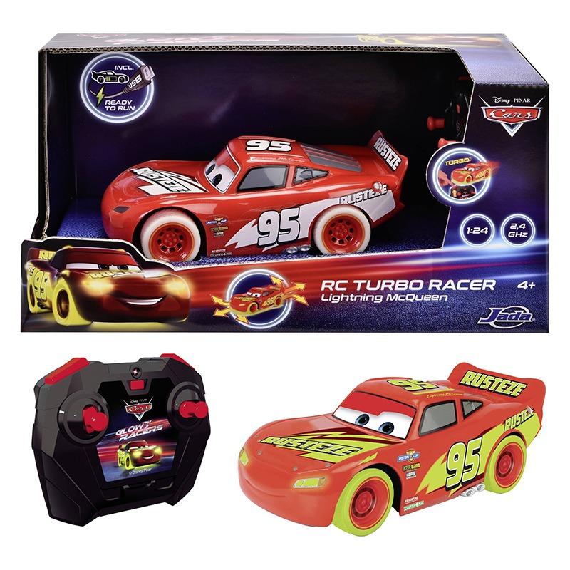 Jada Remote Control Car Glow Racers Lightning McQueen