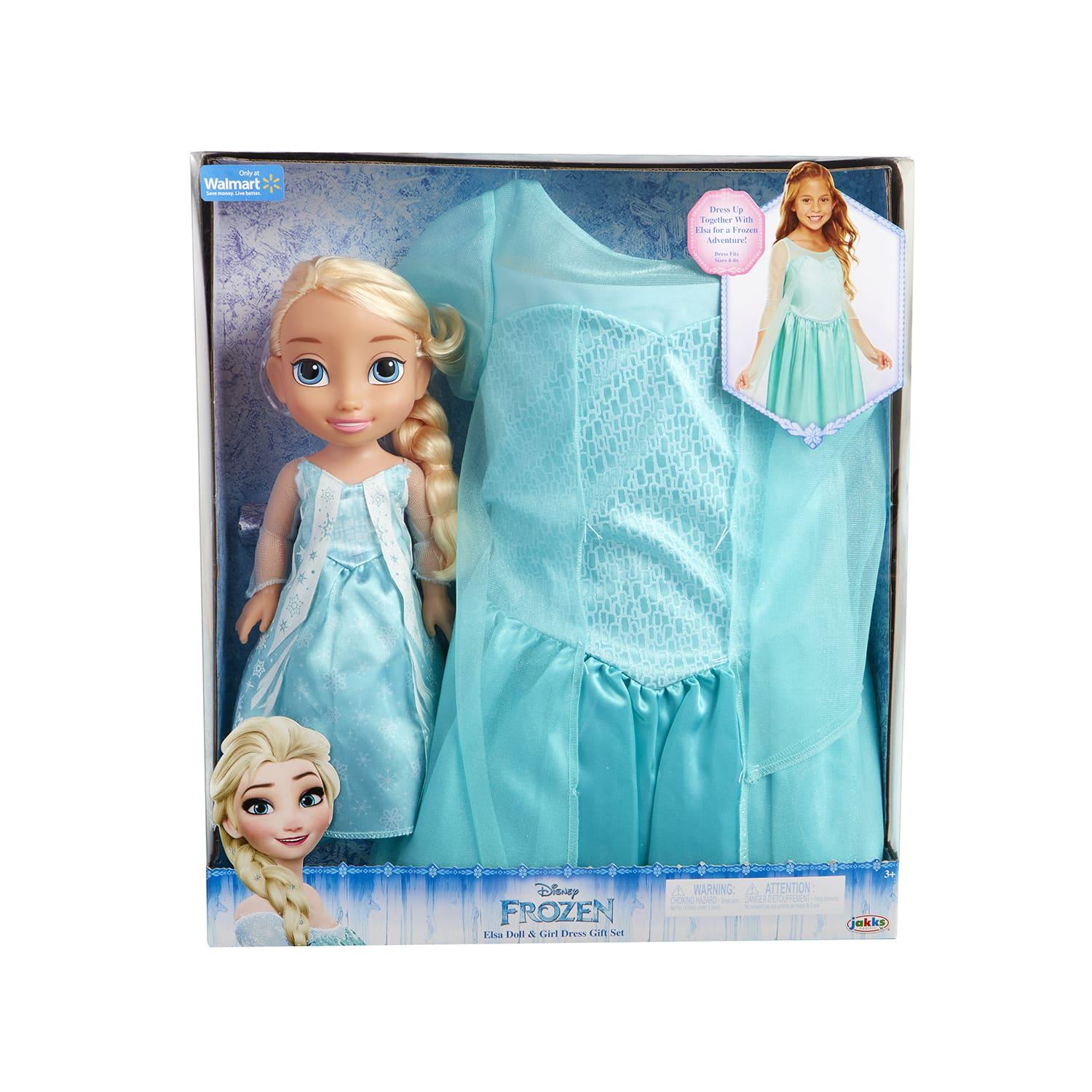 Disney Frozen Elsa Toddler Doll And Dress Set