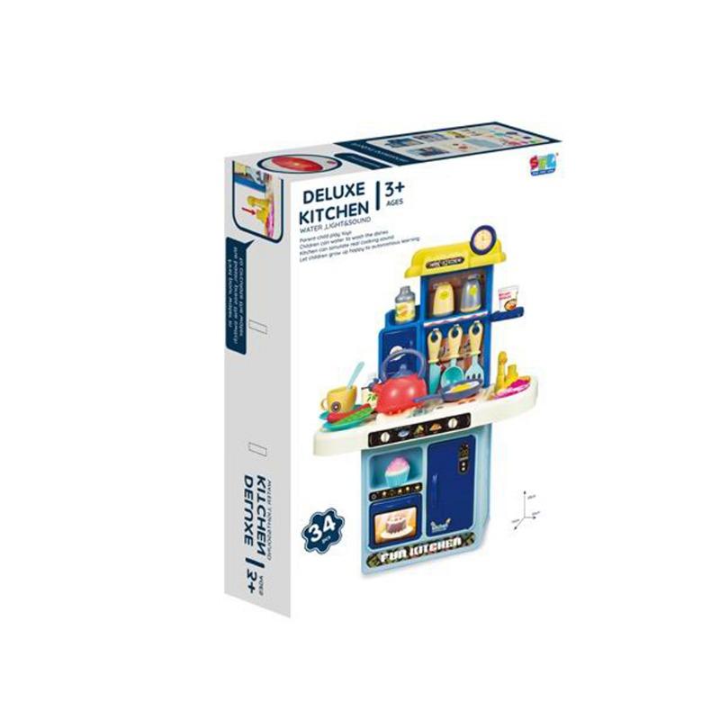 Kitchen Deluxe Play Set W Light Sound 34 PCs