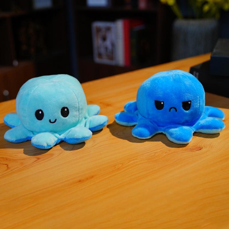 Reversible Mood Octopus Toy - 3 Assorted Colors