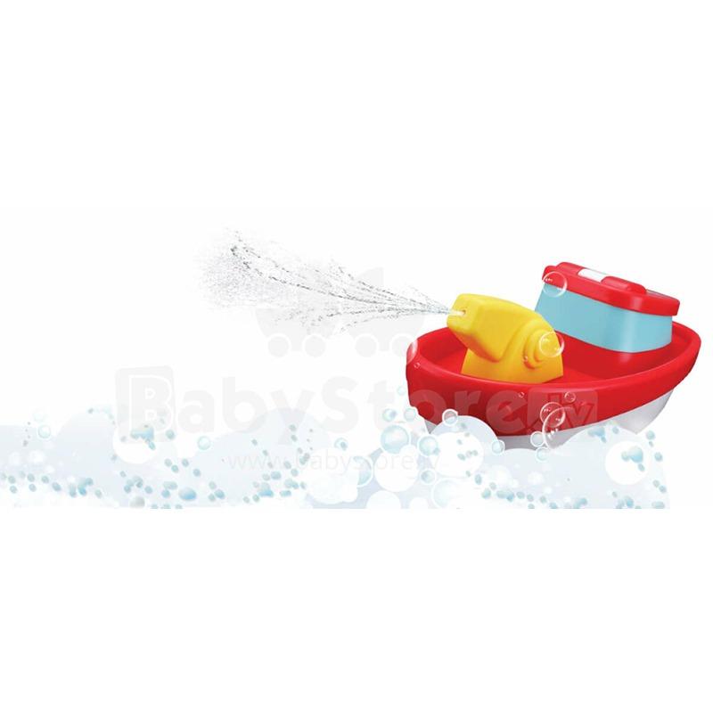 Bburago- Junior Bauer Spielwaren Toy Boat Red
