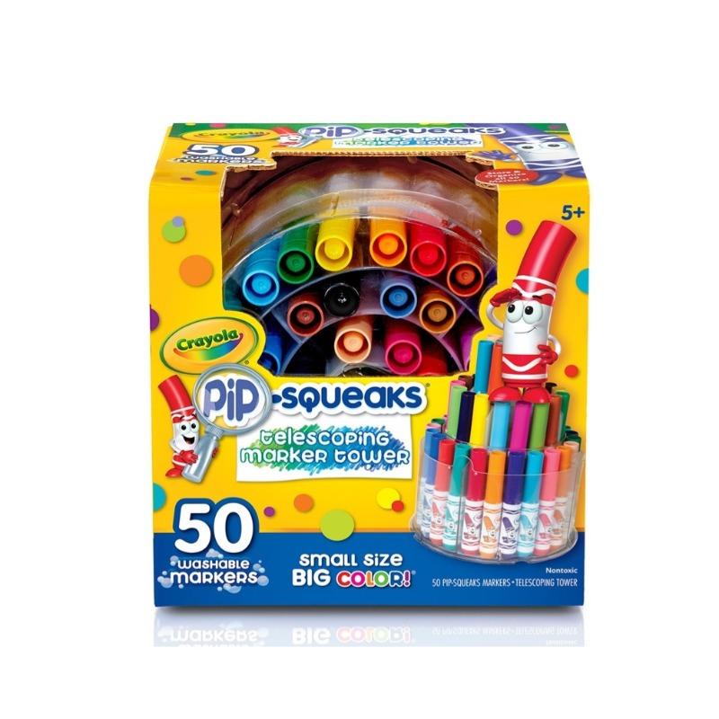 Crayola Pip Squeaks Telescoping Marker Tower Mini Markers - 50 Colors