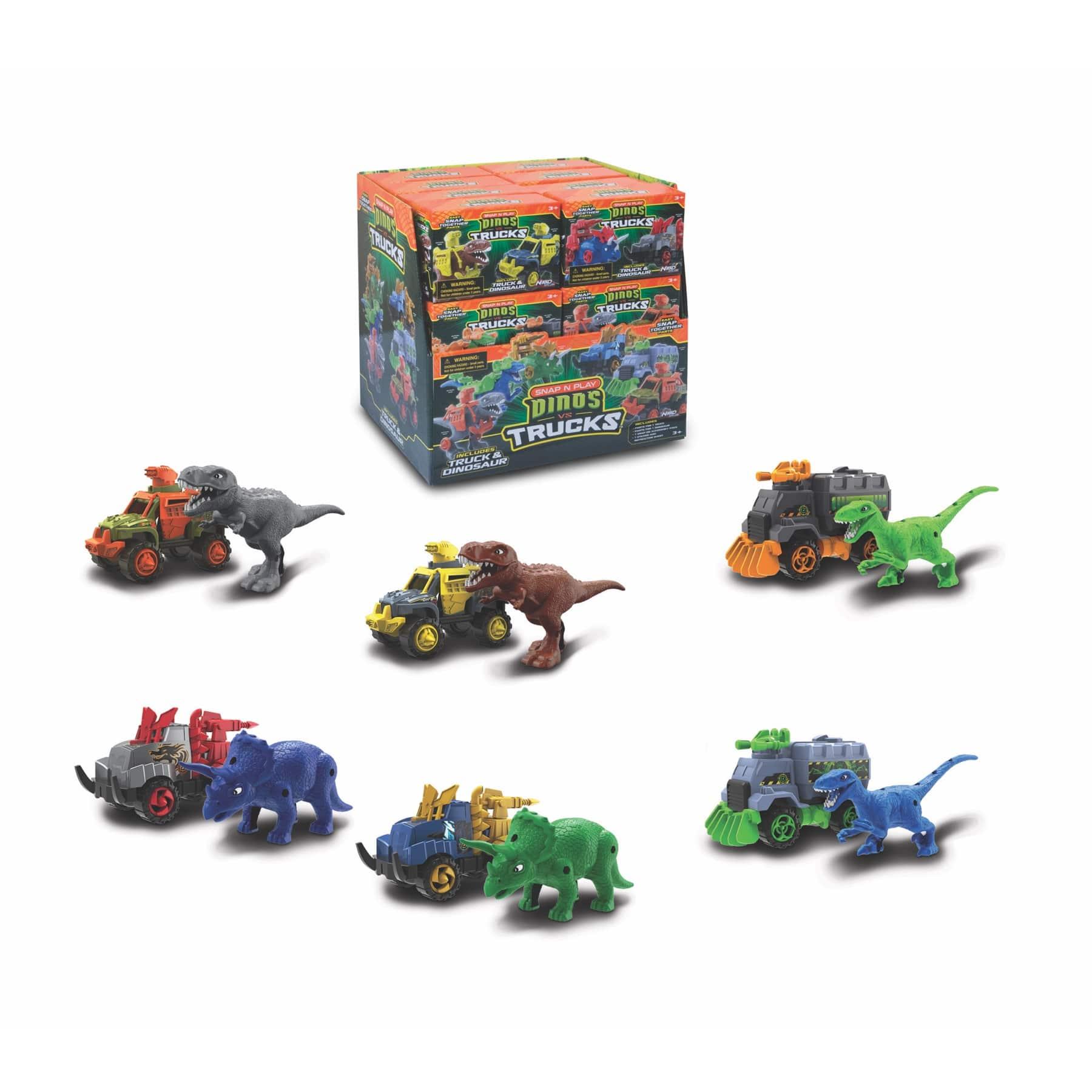 Road Rippers Snap 'n Play Dinos vs. Trucks Set