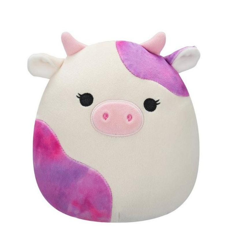 دمية كالينا البقرة البيضاء بنقشة تاي داي – سكويشمالوز (5 بوصات)